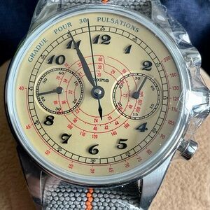 NIB Handsome Proxima Chronograph w Telemeter Breguet Numerals